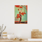 Exotische Vintage Malerei Poster (Küche)