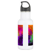 Exotische violette Kunst Trinkflasche (Rückseite)