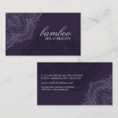 Exotische Visitenkarte für Lila Wellness-Center (Vorne/Hinten)