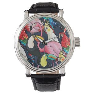 Exotische Vögel Armbanduhr
