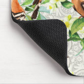 Exotische Vögel auf Spitze | addieren Ihren Namen Mousepad (Ecke)