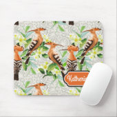 Exotische Vögel auf Spitze | addieren Ihren Namen Mousepad (Mit Mouse)