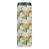 Exotische Vögel auf Spitze | addieren Ihren Namen Thermosbecher (Rückseite)