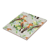 Exotische Vögel auf Spitze Fliese (Seite)
