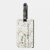 Exotische Vögel auf Spitze Gepäckanhänger (Rückseite vertikal)