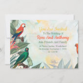 Exotische Vögel Einladung (Vorderseite)