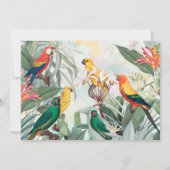 Exotische Vögel Einladung (Rückseite)