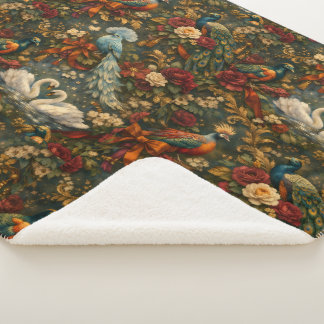 Exotische Vögel Fantasy Antique Botanik Sherpadecke