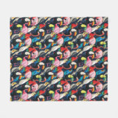Exotische Vögel Fleecedecke (Vorderseite (Horizontal))