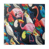 Exotische Vögel Fliese (Vorderseite)