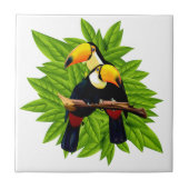 Exotische Vögel Fliese (Vorderseite)