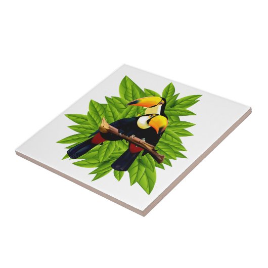 Exotische Vögel Fliese (Seite)