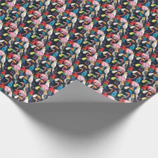 Exotische Vögel Geschenkpapier (Ecke)