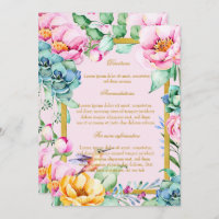 Exotische Vogel-GoldFrame&Flower