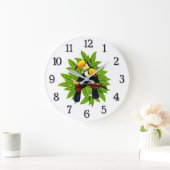 Exotische Vögel Große Wanduhr (Zuhause)