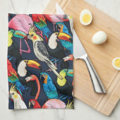 Exotische Vögel Handtuch (Viertel Falte)