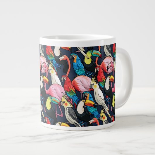 Exotische Vögel Jumbo-Tasse (Vorderseite Rechts)