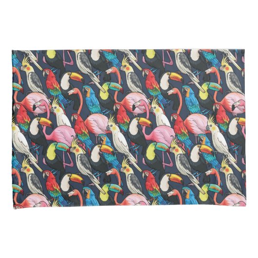 Exotische Vögel Kissenbezug (Vorderseite-Rechts)