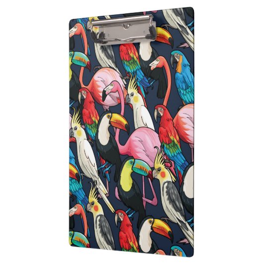 Exotische Vögel Klemmbrett (Links)