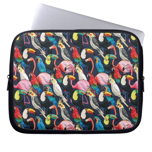 Exotische Vögel Laptopschutzhülle (Vorderseite)