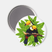 Exotische Vögel Magnet (Vorderseite/Rückseite)