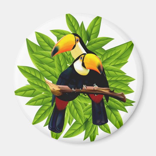 Exotische Vögel Magnet (Vorne)