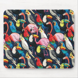 Exotische Vögel Mousepad