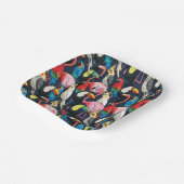 Exotische Vögel Pappteller (Gewinkelt)