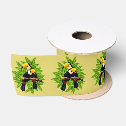 Exotische Vögel Satinband (Spule)