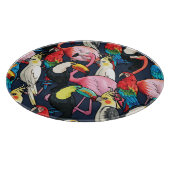 Exotische Vögel Schneidebrett (Ecke)