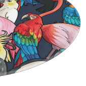 Exotische Vögel Schneidebrett (Ecke)
