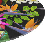 Exotische Vögel Schöne Blume Muster Schneidebrett (Ecke)