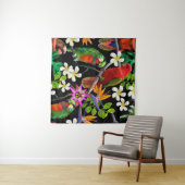 Exotische Vögel Schöne Blume Muster Wandteppich (Beispiel (Horizontal))