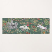 Exotische Vögel und grüner Koala Bären-Yoga-Mat Yogamatte (Vorderseite (Horizontal))