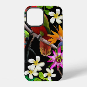 exotische Vögel und schöne Blumen iPhone 12 Hülle