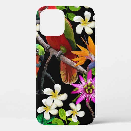 exotische Vögel und wunderschöne Blume Case-Mate iPhone Hülle (Rückseite)