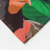exotische Vögel und wunderschöne Blume Fleecedecke (Ecke)