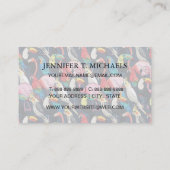 Exotische Vögel Visitenkarte (Rückseite)