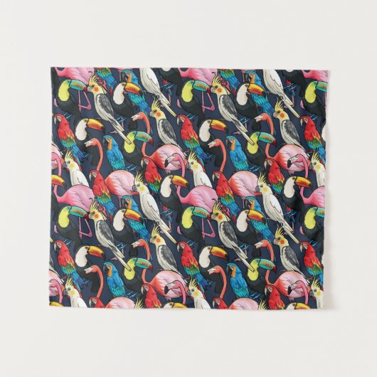 Exotische Vögel Wandteppich (Vorderseite (Horizontal))