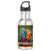"Exotische Vogelarten" Edelstahlflasche (Vorderseite)