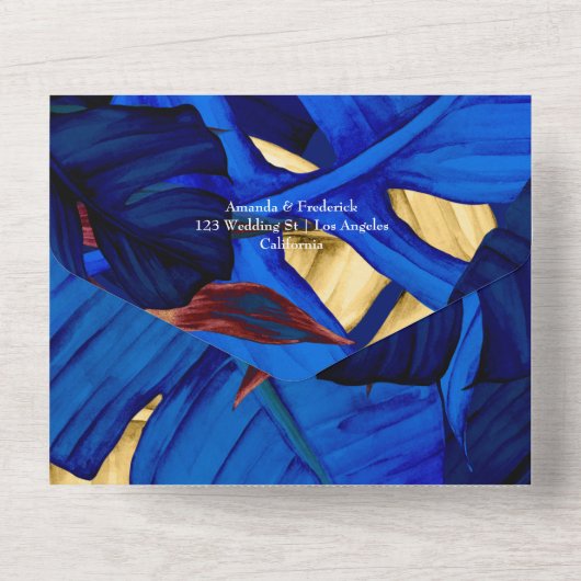 Exotische Wälder All In One Einladung (Rückseite)