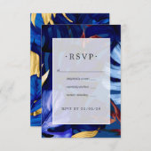 Exotische Waldhochzeit RSVP Karte (Vorne/Hinten)