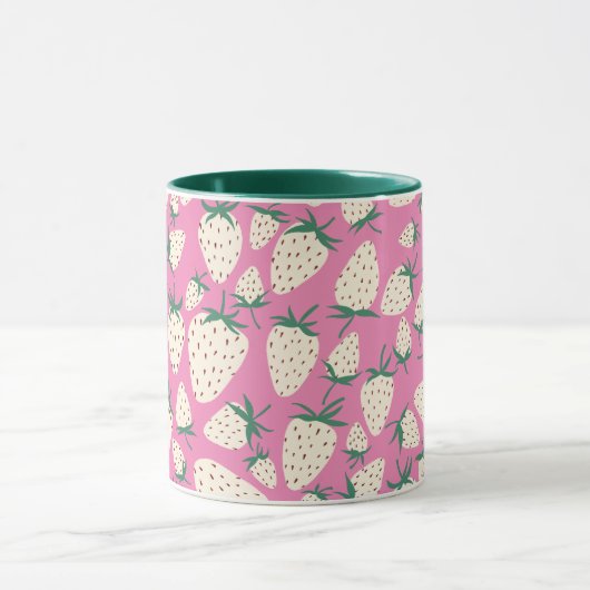 Exotische weiße Erdbeeren Farbige Fruchtsäfte Fun Tasse (Zentrum)