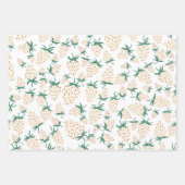 Exotische weiße Erdbeeren süße, bunte Früchte Geschenkpapier Set (Vorderseite 2)