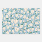 Exotische weiße Erdbeeren süße, bunte Früchte Geschenkpapier Set (Vorderseite 2)