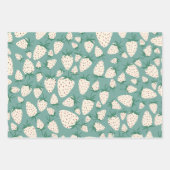 Exotische weiße Erdbeeren süße, bunte Früchte Geschenkpapier Set (Vorderseite 3)