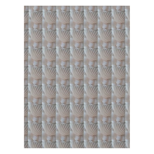 Exotische weiße Muscheln, Tischtuch, Sommerstrand Tischdecke (Vorderseite)