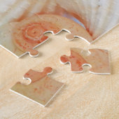 Exotische weiße Pfirsich-Muscheln, Sommer-Strand Puzzle (Seite)