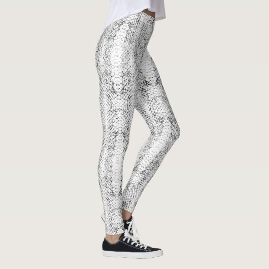 Exotische weiße Viper Snakeskin Leggings (Rechts)