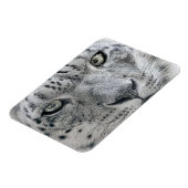 Exotische Weißschneeleopard Magnet (Linke Seite)